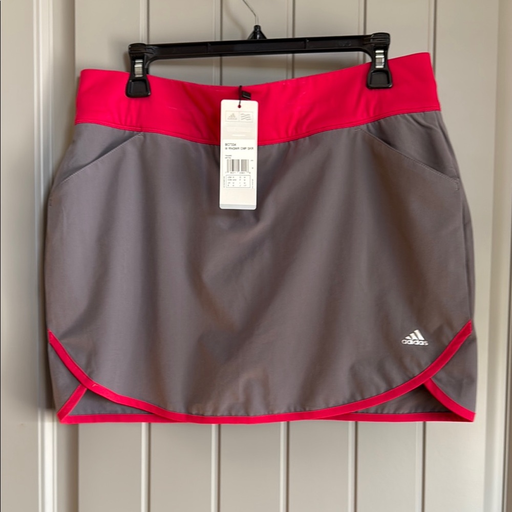 Adidas Gray and Pink golf/tennis skort skirt